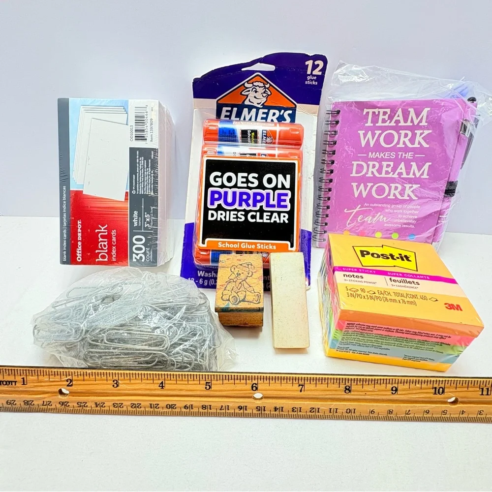 Amazing Office or school supplies bundle brand new items except for stamp
